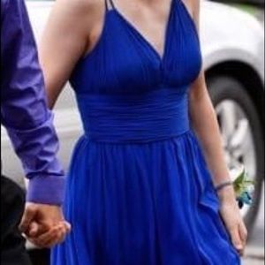 Sz 4/5 prom dress floor length bright blue